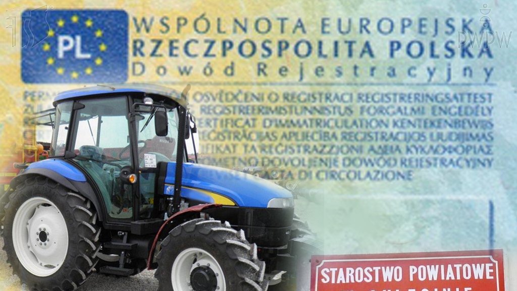 Sytuacja drogowa do pytania: Który z dokumentów jest wymagany do zarejestrowania ciągnika rolniczego?