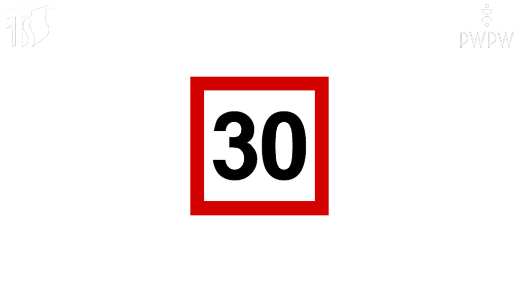 Sytuacja drogowa do pytania: Czy za tym znakiem możesz jechać z prędkością 20 km/h?
