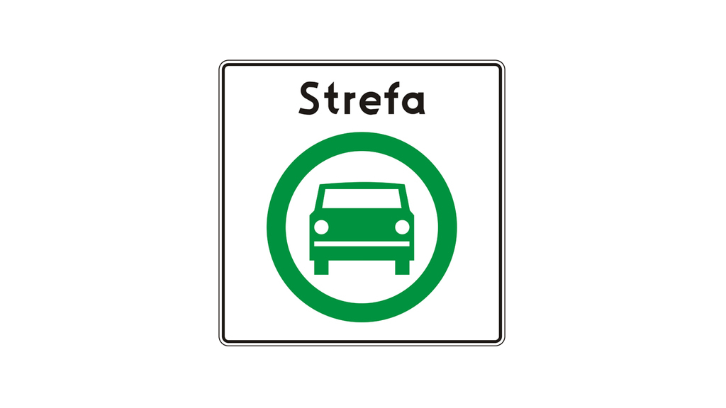Sytuacja drogowa do pytania: Czy ten znak oznacza wjazd do strefy czystego transportu?
